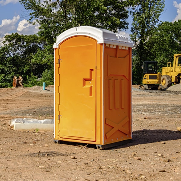 how often are the portable restrooms cleaned and serviced during a rental period in Zearing IA